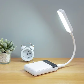 Mini lámpara de noche LED con luz USB portátil, luz nocturna plegable, lámpara de respaldo de libro de luz Flexible