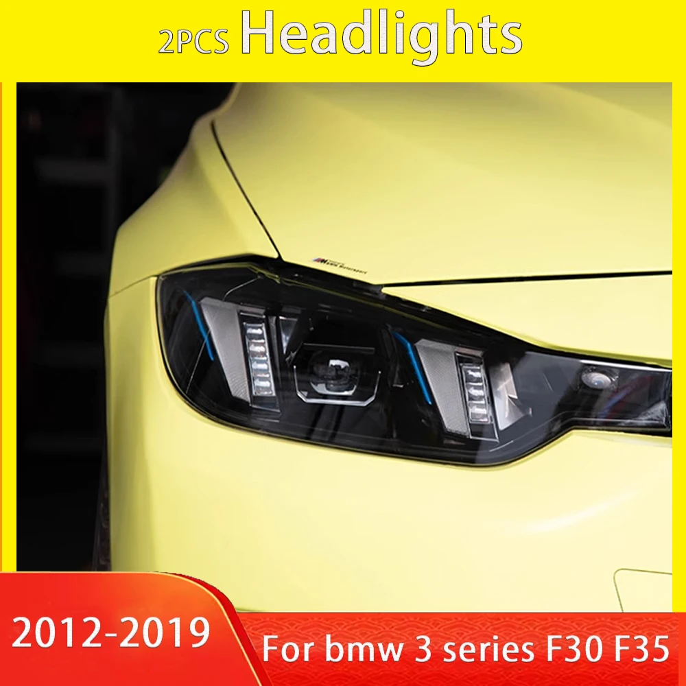 

Светодиодные фары для BMW 3 серии F30 F35 13-18, горячий стиль, светодиодные DRL, автомобильные фары в сборе, сигнал, автоаксессуары, модифицированная лампа