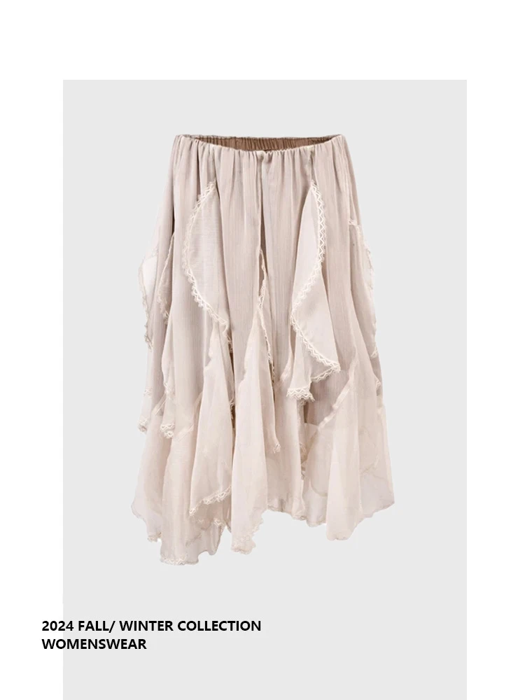 

Forever 2, ленивая кружевная отделка, юбка Fi Tail f, нестандартная весна-лето, женские юбки большого размера для поездок на работу