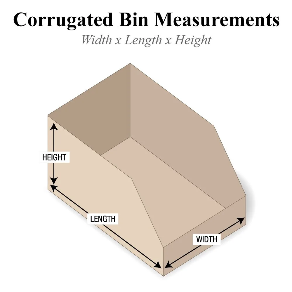 Open Top Kraft Bin Boxes 4x12x4.5 Pack of 50 Large Capacity Storage Containers for Home and Office Use