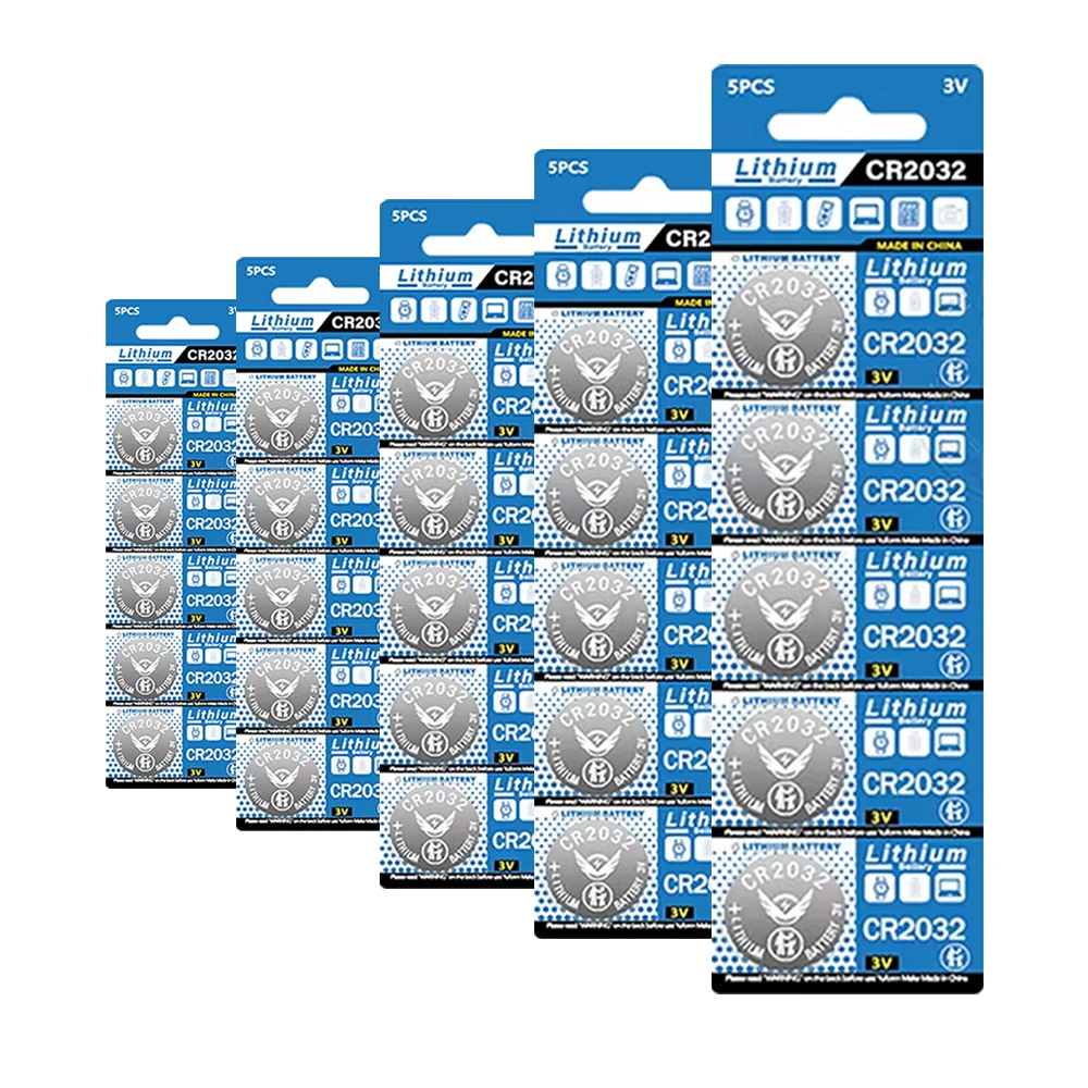 5-100pcs CR2032 CR 2032 3V Lithium Battery For Watch Calculator Clock Remote Control Toys Button Coins Cell