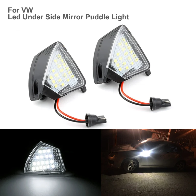 

2x LED Under Side Mirror Lights Puddle Lamps Canbus For VW Sharan Eos Golf 5 Plus Variant Rabbit Passat B6 Jetta Skoda Superb