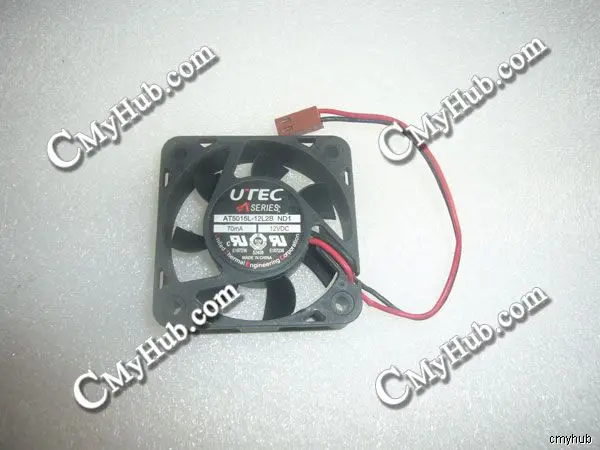 For UTEC AT5015L-12L2B ND1 DC12V 70mA 5015 5CM 50MM 50X50X15MM 2pin Cooling Fan AT5015L-12L2B ND1