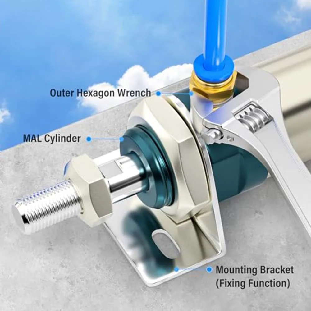Air Fitting PC6-02 Fitting For Larger Installations Easy Installation Leakage Prevention Long-lasting For PA Tubes