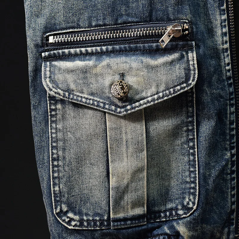 Herbst trendige Jugend Retro nostalgische Weste Herren ärmellose Weste