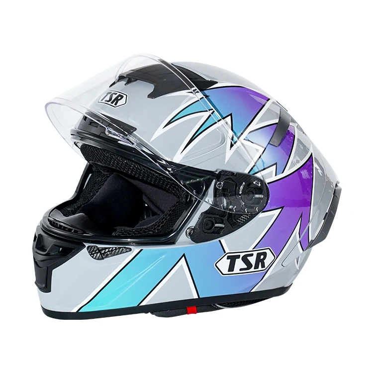 Factory Price Brand New ABS Material ECE R22.06 Certificate Big Tail Helmet Full Face