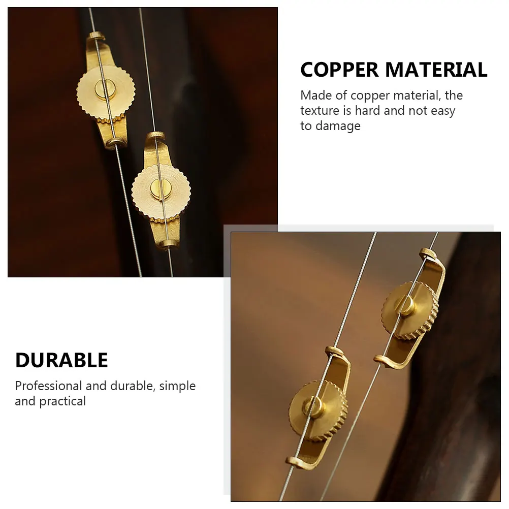 

16PCS Erhu Copper Material Professional Durable Replacement Accessory String Adjuster Tool Easy Use
