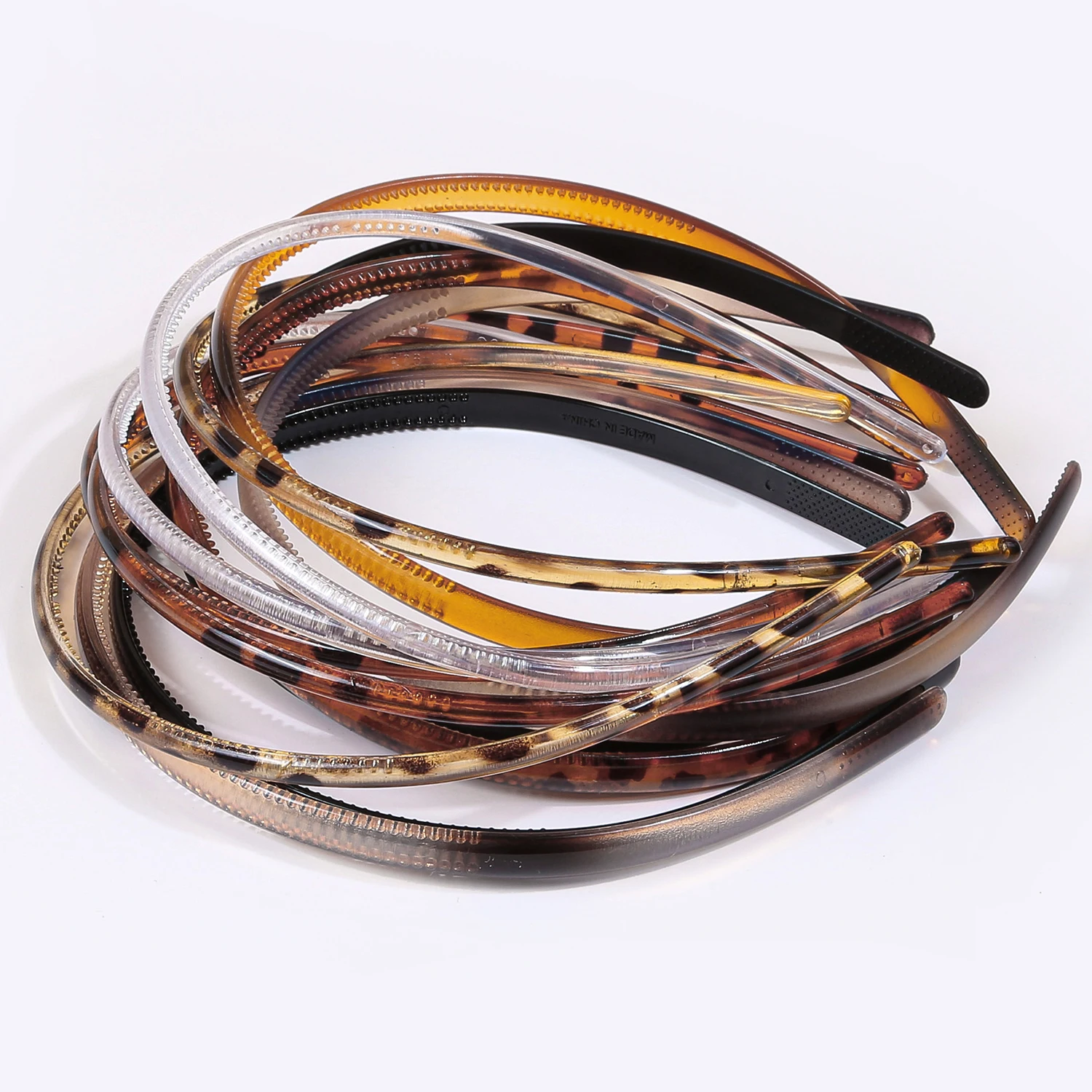 6/12/24 Buah Ikat Kepala Gigi Plastik Gambar Macan Tutul untuk Anak Perempuan Simpai Rambut Sederhana Harian untuk Anak-anak Wanita Aksesori Rambut Santai