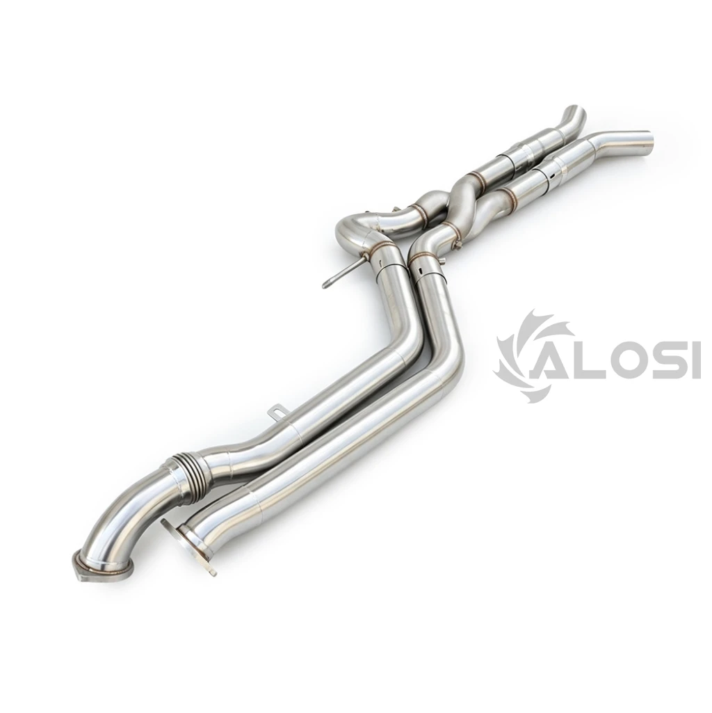 Stainless Steel Z-Pipe Midpipe Kit Fit BMW G87 M2 S58 3.0T With Resonator High Flow Sport Exhaust Replacement Pipe