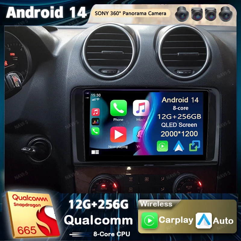 

Android 14 For Benz GL ML W164 ML350 ML500 X164 2005-2012 2K QLED Android Car Radio Multimedia Video Player GPS Stereo CarPlay