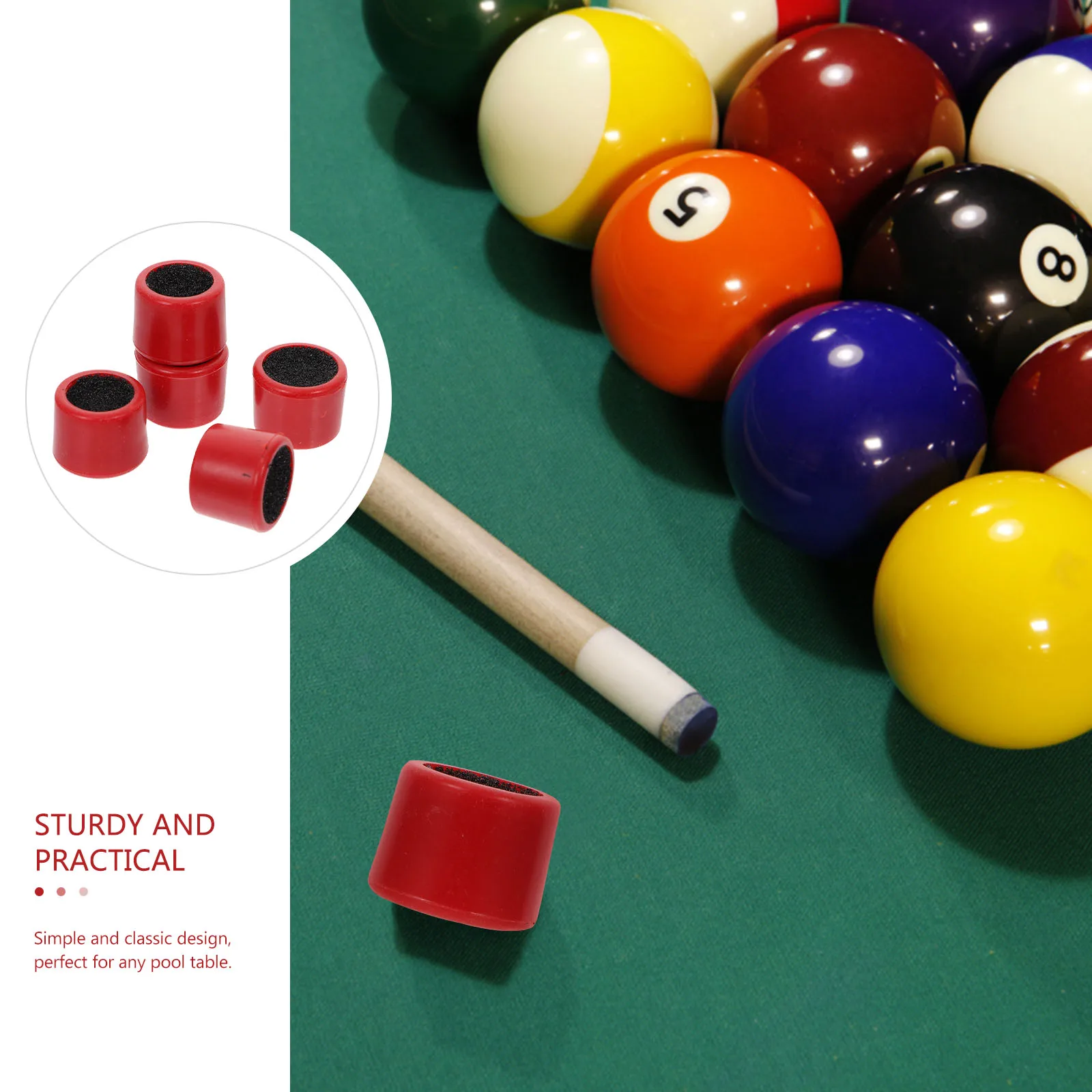 

5Pcs Cue Tip Shaper Professional Billiard Pool Cue Tip Sander Portable Double-Sided Tool for Sharpening and Shaping Tips