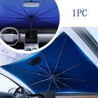 1pc Auto Insulation Protection Shade Umbrella Car Exterior Accessories Car Foldable V-neck Sunblind Car Windshield Sunshades