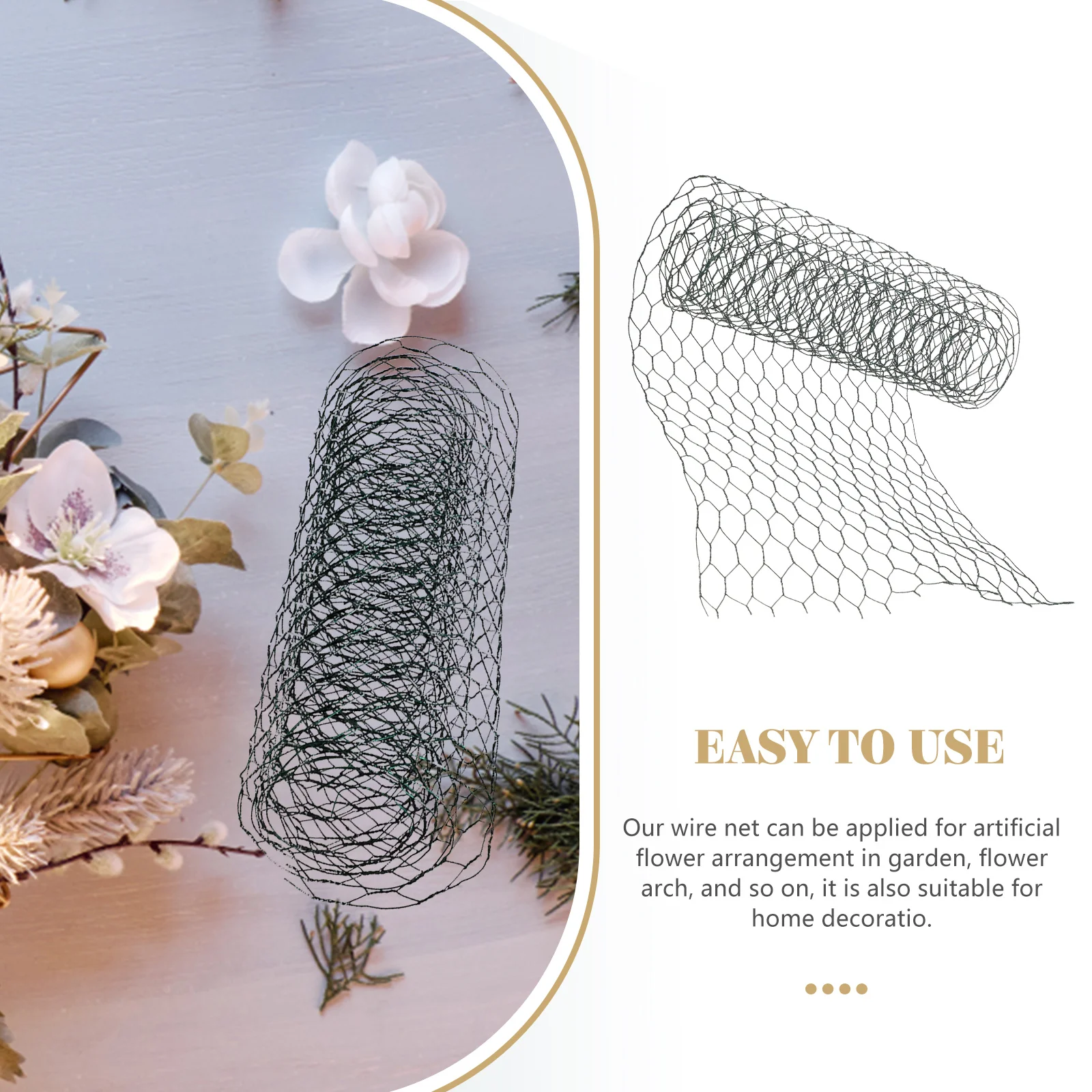 Flower Arrangement Chicken Wire Mesh Wear-resistant Net Netting Iron Floral Barbed Practical Supply for Arrangements