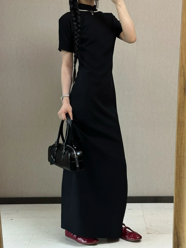 

Xu Zhi Xing Bla Jade Summer ort Sve Thin Anti-Wrinkle Long Dr Polyester Rayon Lenzing Lyocell Linen Blend