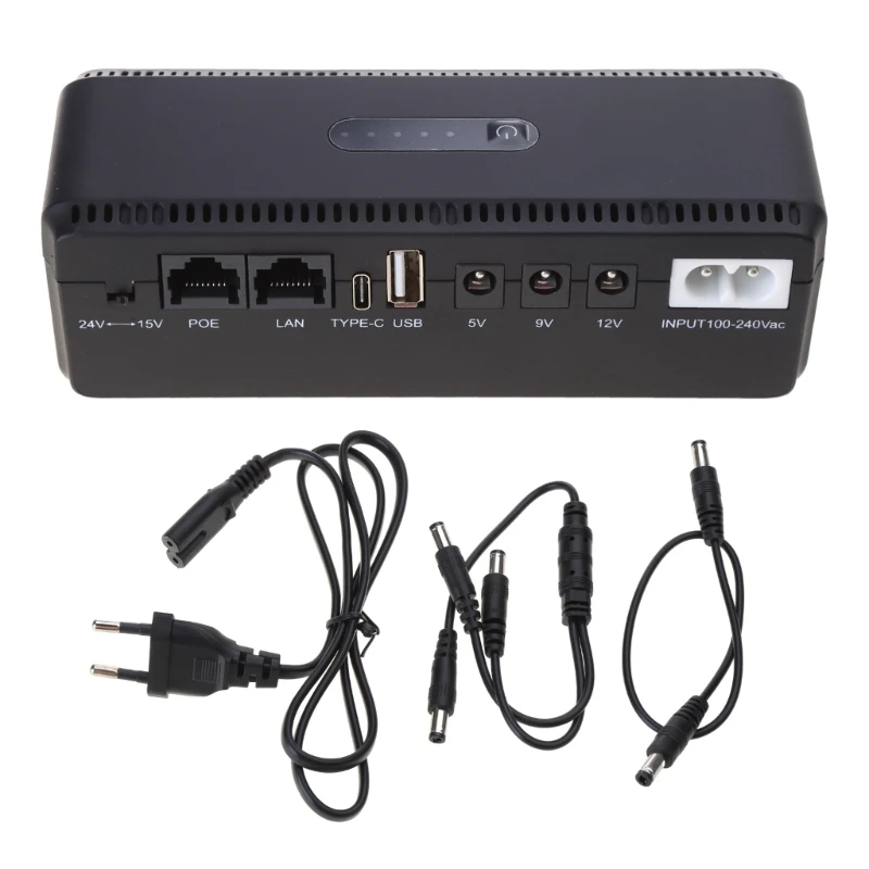 Uninterruptible Power Supply for DC5V, 9V, 12V UPS Battery Backup 8800mAh Capacity for Routers Monitors Camera