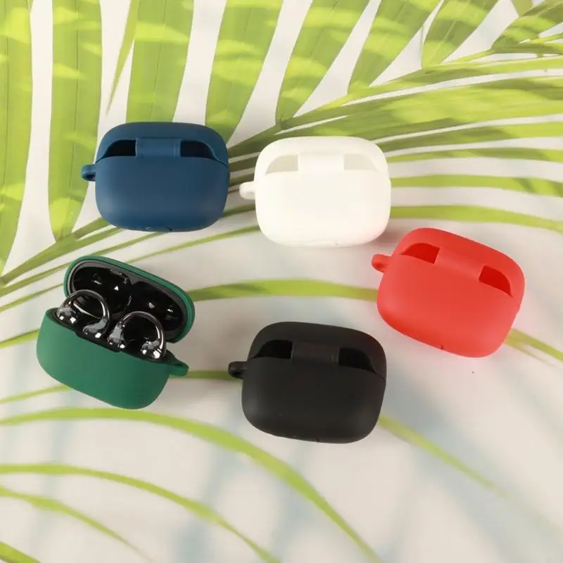 Q6PA Silicone Charging Case Protective Cover with Contoured Profile, Front Window, and Included Carry Carabiner for