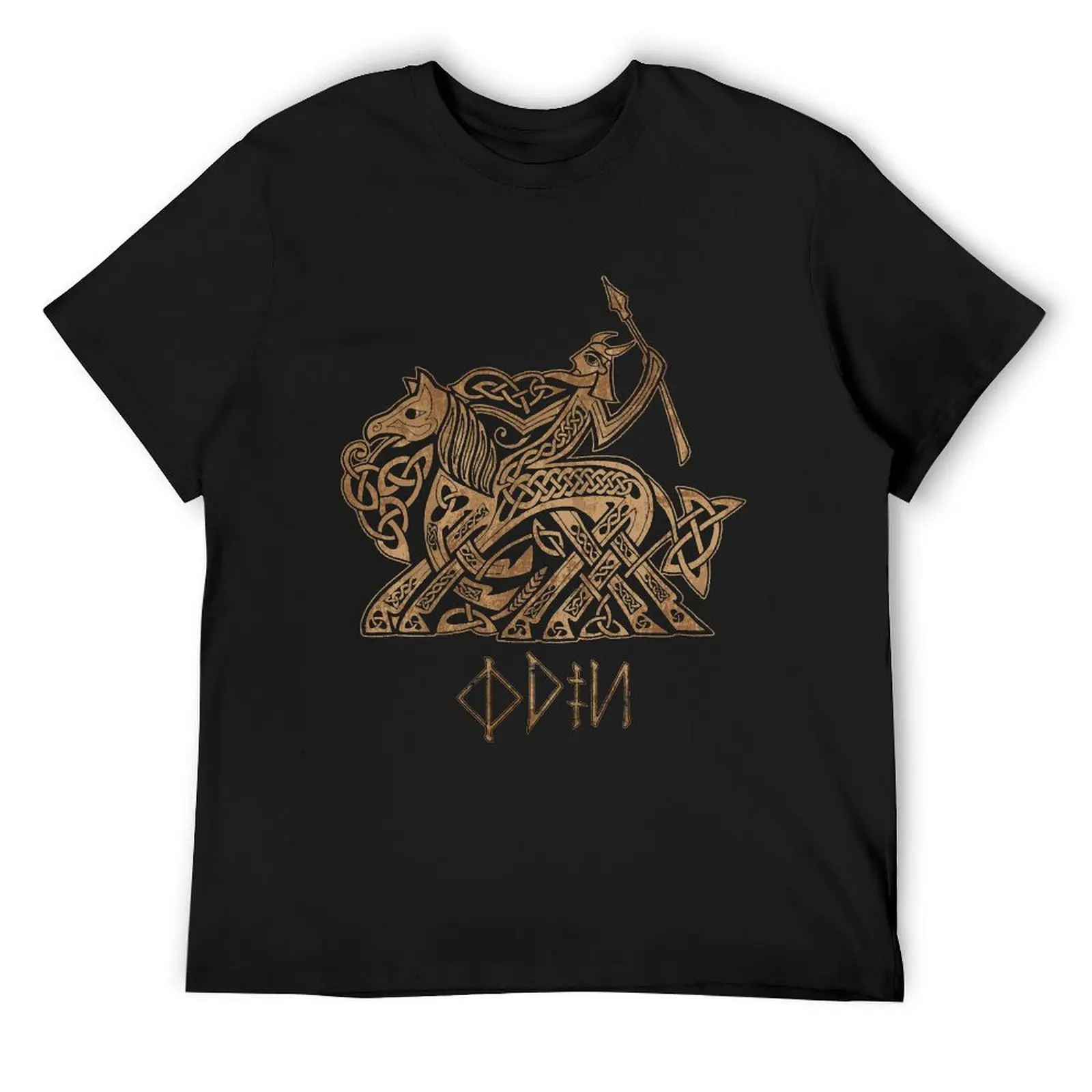 Odin Entering Valhalla on Sleipnir T-Shirt sweat plain boys whites Men's cotton t-shirt