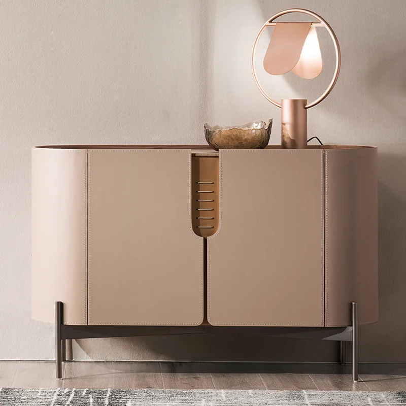 Modern light luxury Italian-style entrance cabinet, door storage and dining side designer minimalist cabinet, simple