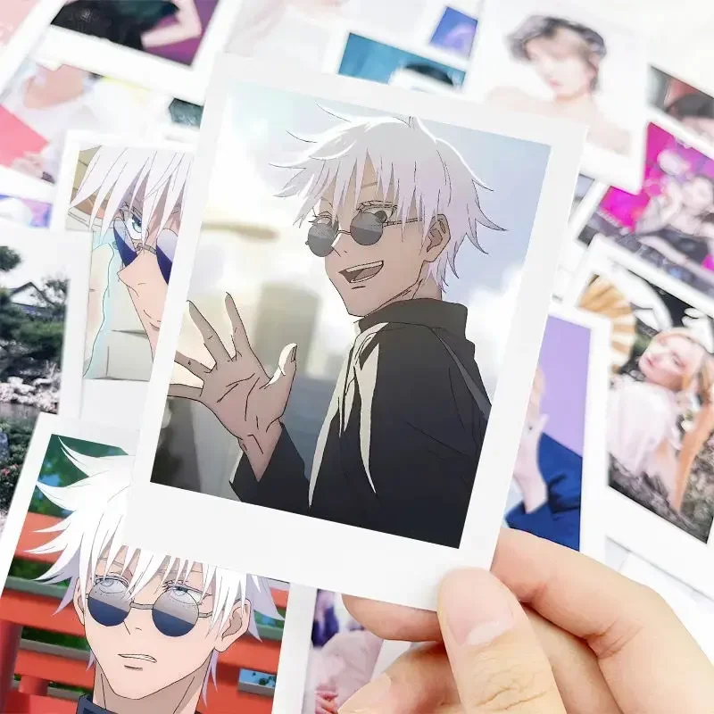 Gojo Satoru Lomo Cards Bookmark JJK Anime Goods 3inch Card Kawaii Calendar 2024 Book Clip Desk Display Accessories Cute Gift