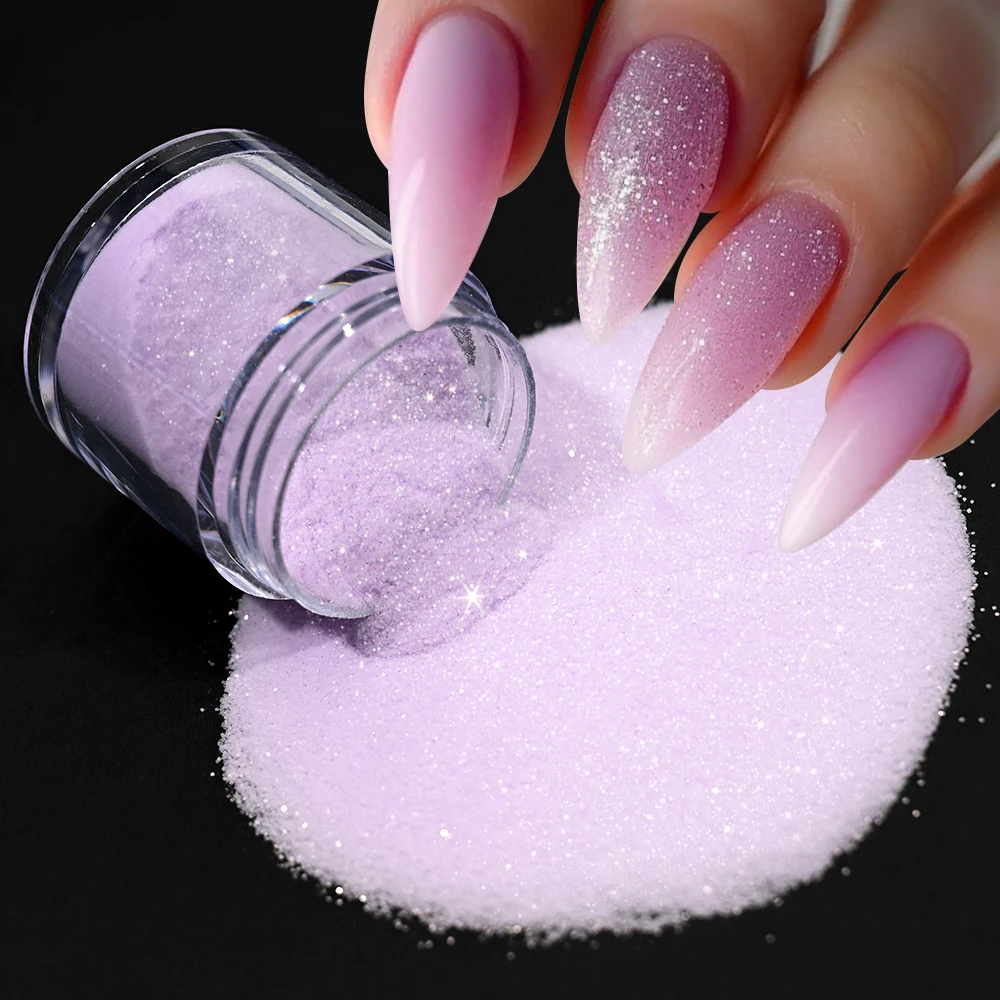 7g*6Jars/Set Acrylic Nail Art Glitter Dipping Powder Pink/Blue/White Crystal Chrome Pigment For Salon Sparkly DIY Manicure Dust