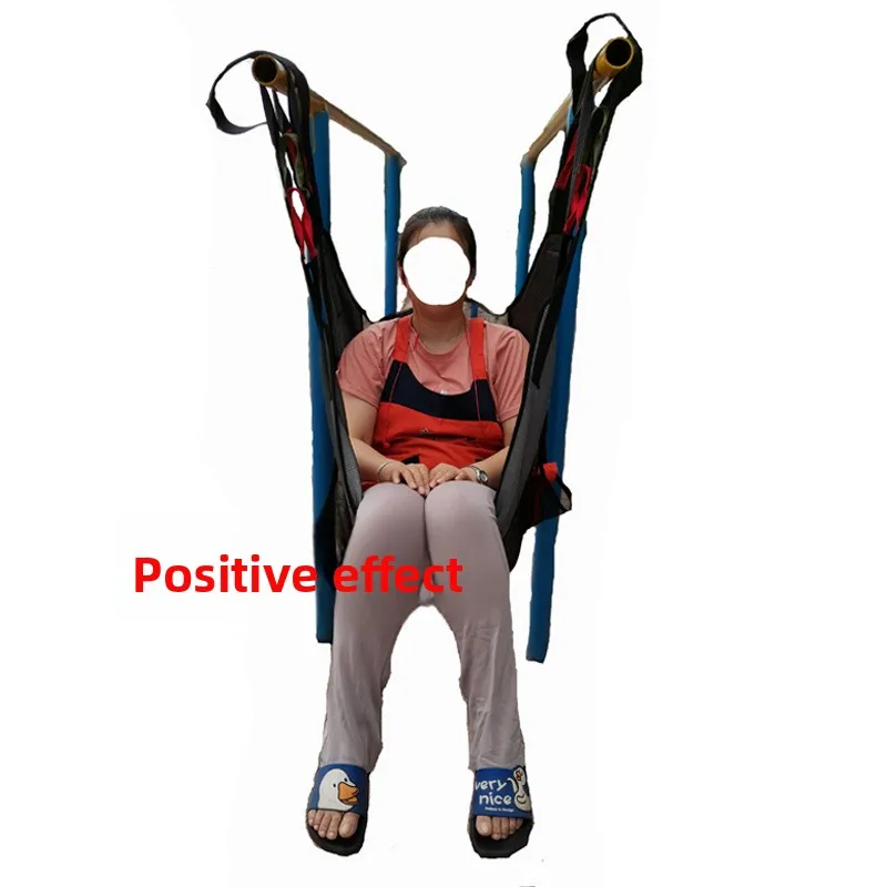 حمالة رفع المريض لكامل الجسم - دعم الرأس وحزام نقل الورك