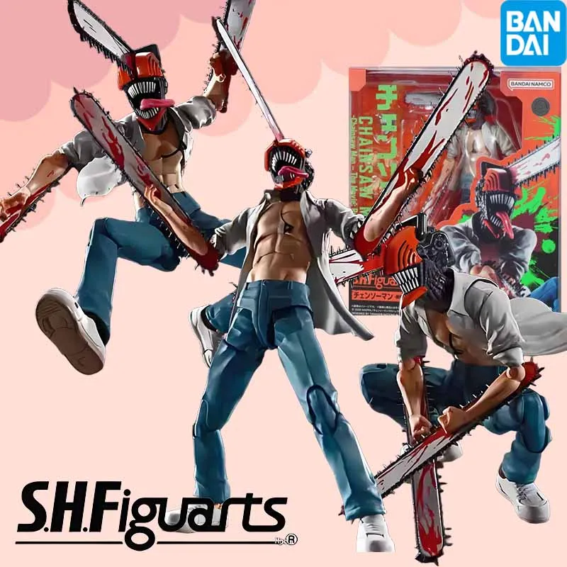재고 있음 반다이 오리지널 S.H.Figuarts SHF 전기톱 남자 애니메이션 액션 피규어 장난감 소년/소녀/어린이/크리스마스 선물