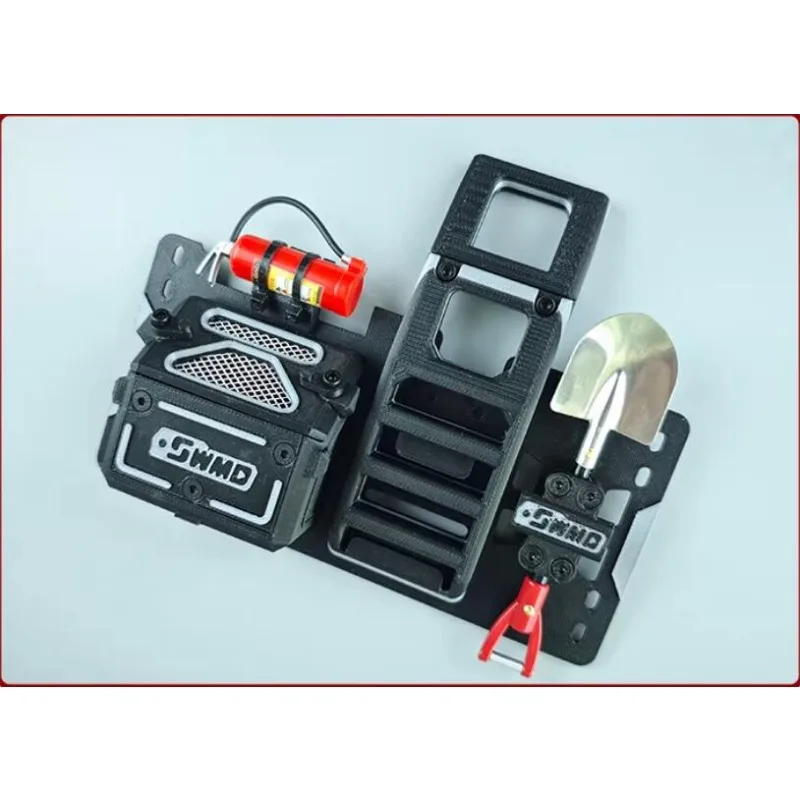 

1/8 MJX H8H RC Crawler: Вторая версия модернизированной боковой удлинительной платформы - лестница, ящик для инструментов с лопатой, модифицированные детали/аксессуары для тюнинга