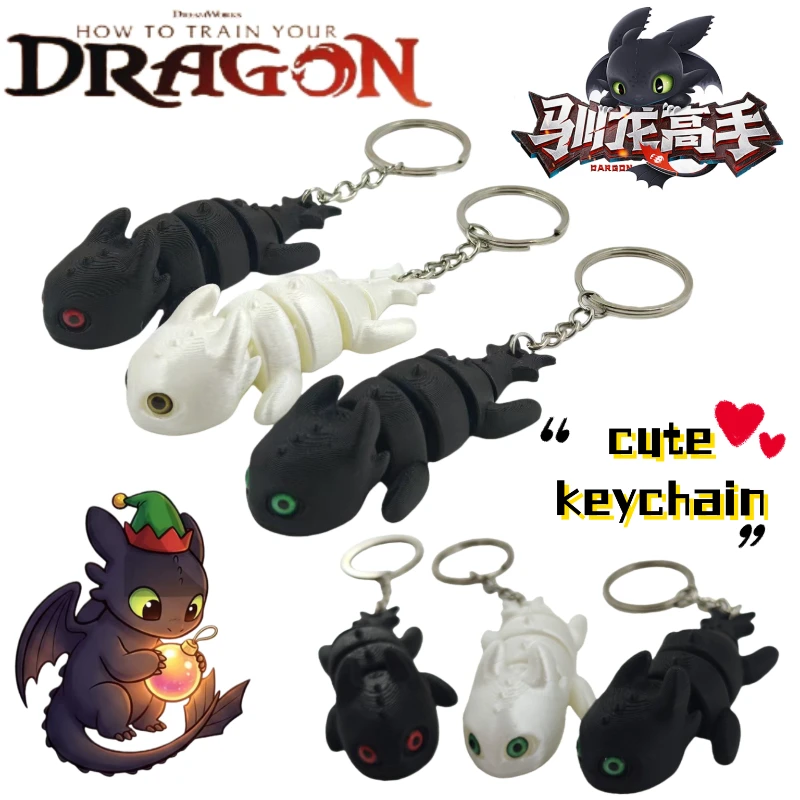 

How to Train Your Dragon Toothless Light Fury Personalized Creative Keychain Backpack Decoration Pendant Festival Gift Wholesale