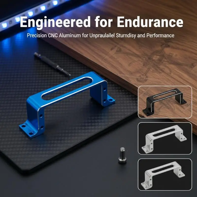 CNC Aluminum Alloy Medium Servo Mounting Bracket Corrosion Resistant Fixed Frame for Fixed Wing Model Spare Parts