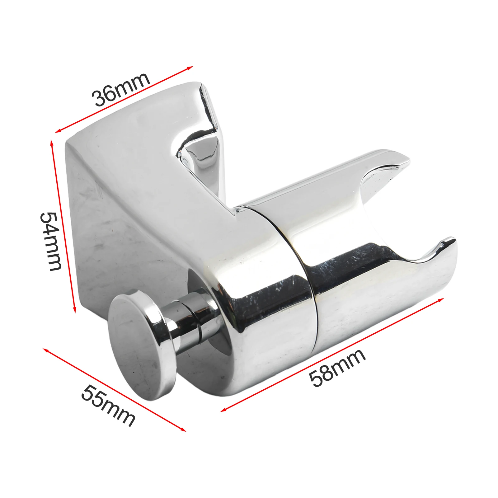 360 Shower Mount Zinc Alloy Shower Holder Shower Installation Rounded Edge Design Shower Head For Handheld Showers
