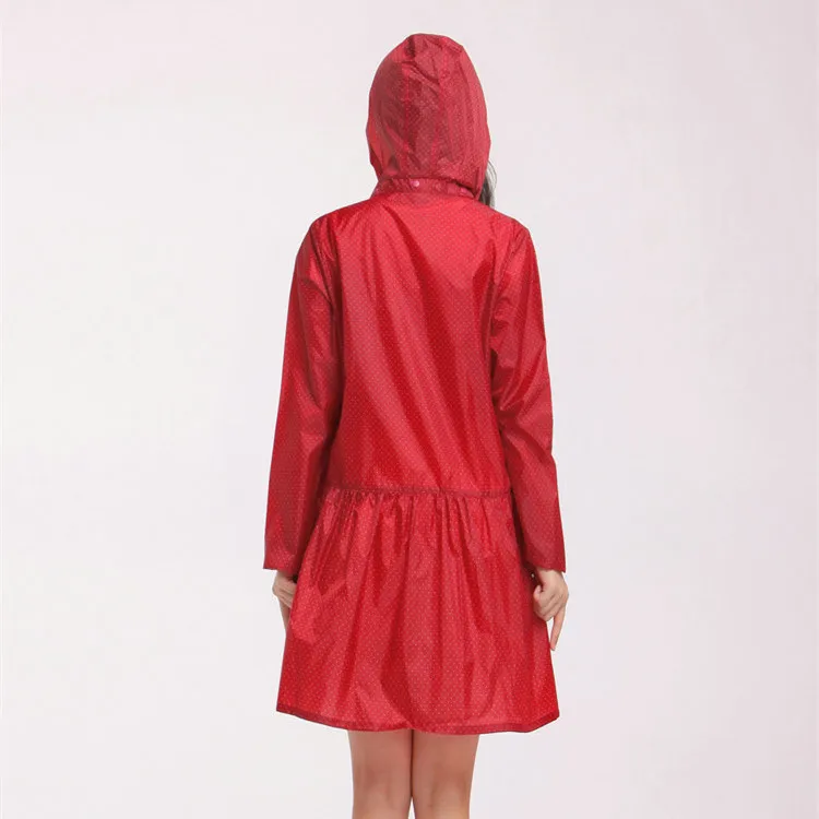 Fashion Personality Women One Piece Dress Style Raincoat Outdoor Waterproof  Adult Poncho Ladies Rainwear