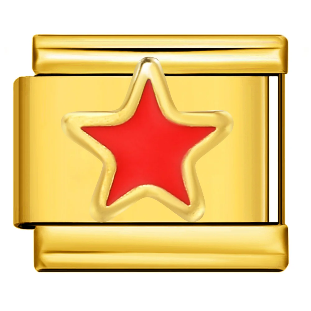 Design-Geschenkbox in Goldfarbe, Geldbörse, Geburtstagskerze, italienischer Charm-Anhänger, passend für 9mm Edelstahlarmbänder, DIY-Schmuckherstellung – Detail 3