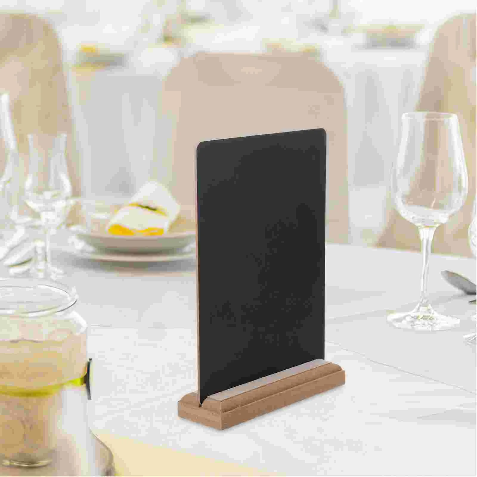 

2 Pcs Mini Blackboard Chalk Boards Table Top Chalkboard Sign Signage Easel Signs Menu for Restaurant