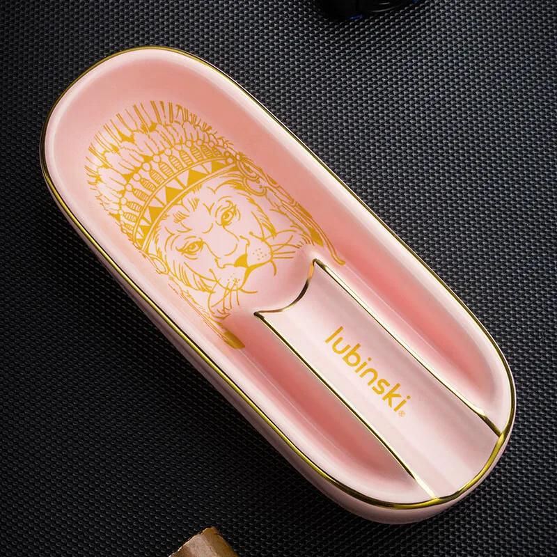 Ceramic Cigar Ashtray Cigar Holder Stand Cigar Rest Rack Travel Cigarettes Smoking lighter Cigar Accessories Tool Men Women Gift