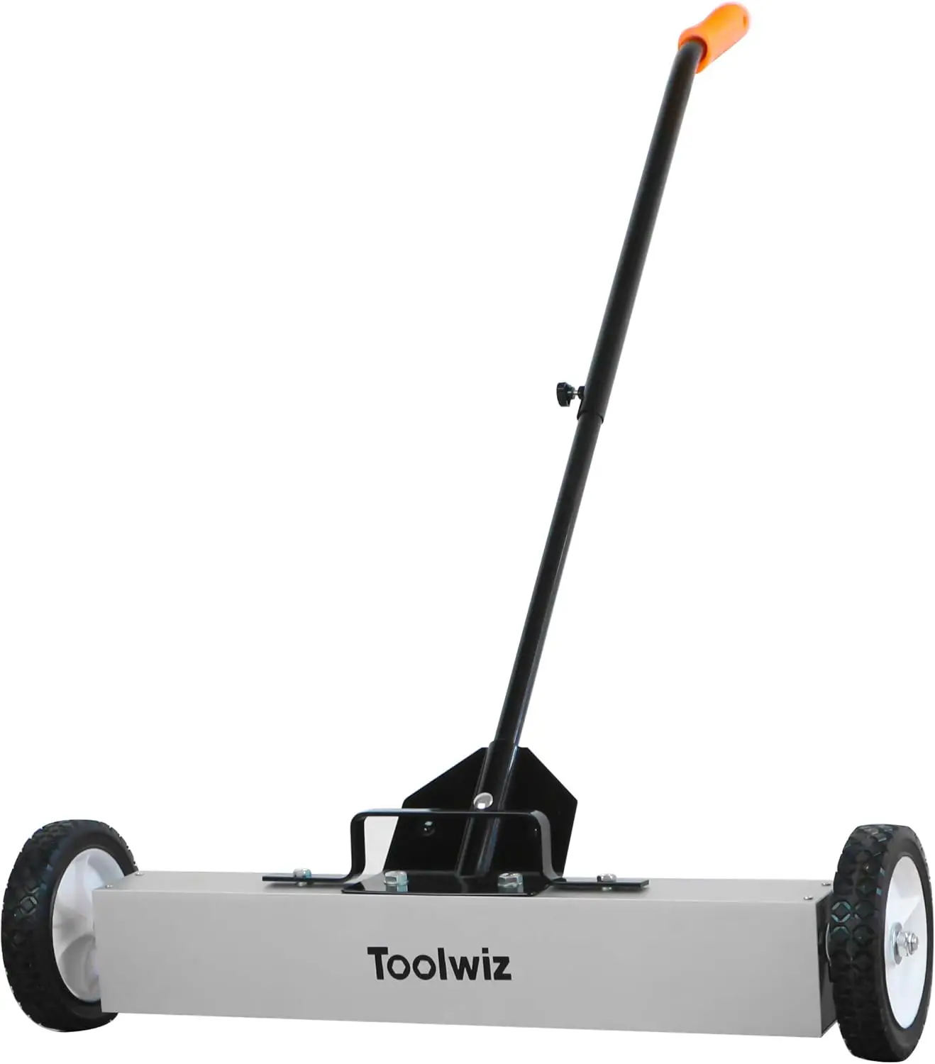 

Magnetic Pick Up Sweeper with Wheels 24-Inch Large Magnet Lawn Sweeper for Metal Cleanup, 33Lbs Capacity with Telescoping Holder