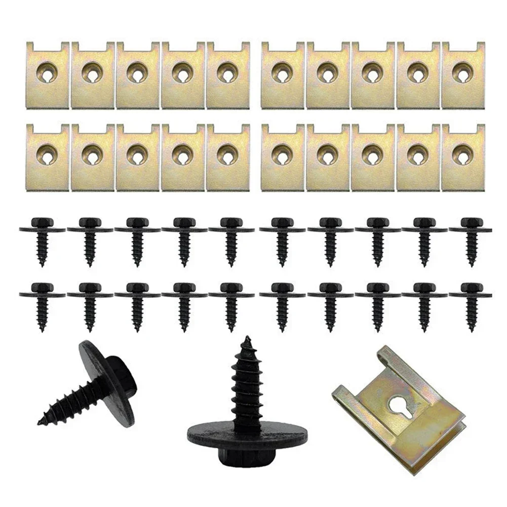 40 قطعة U الجوز عرافة المسمار سرعة السحابة Undertray الصفائح المعدنية كليب تحديد لسيارات BMW 1er E81 E82 E87 E88 F20 3er E21 E30 E36 E46 E90 #3