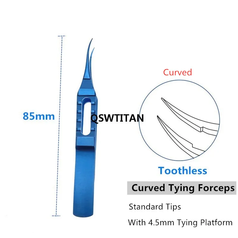 แหนบจับติดตา 115 มม./85 มม./110 มม. แท่นผูกไหม แหนบผูกไหม ด้ามแบน แหนบทันตกรรม เครื่องมือจับติดตา