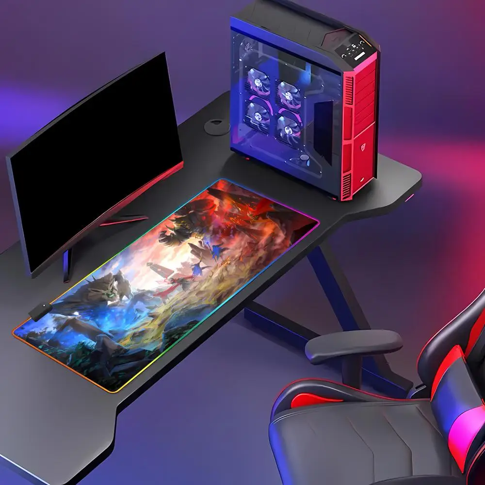RGB Super Runescape Osrs Mouse Pad Tapetes de Mesa Teclado, Borracha Kawai, Tapete  Mesa Antiderrapante, XXL Rubber pad HYBXAXC