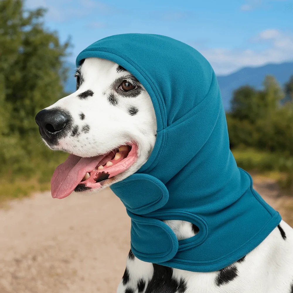 Warm Dog Calming Hood Adjustable Breathable Dog Ear Cover Comfortable Washable Dog Windproof Hat Veterinary Visits