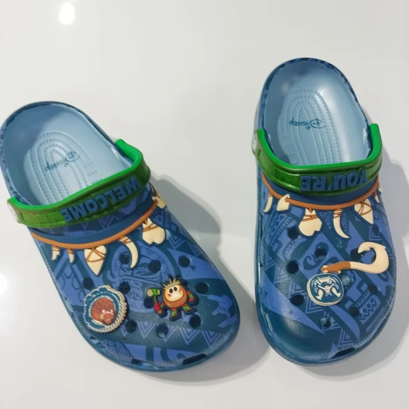 

Croc-Style Clogs Slide Sandals Disney Moana Non-Slip Breathable Beach Shoes Outdoor Casual Shoes for Boys Girls