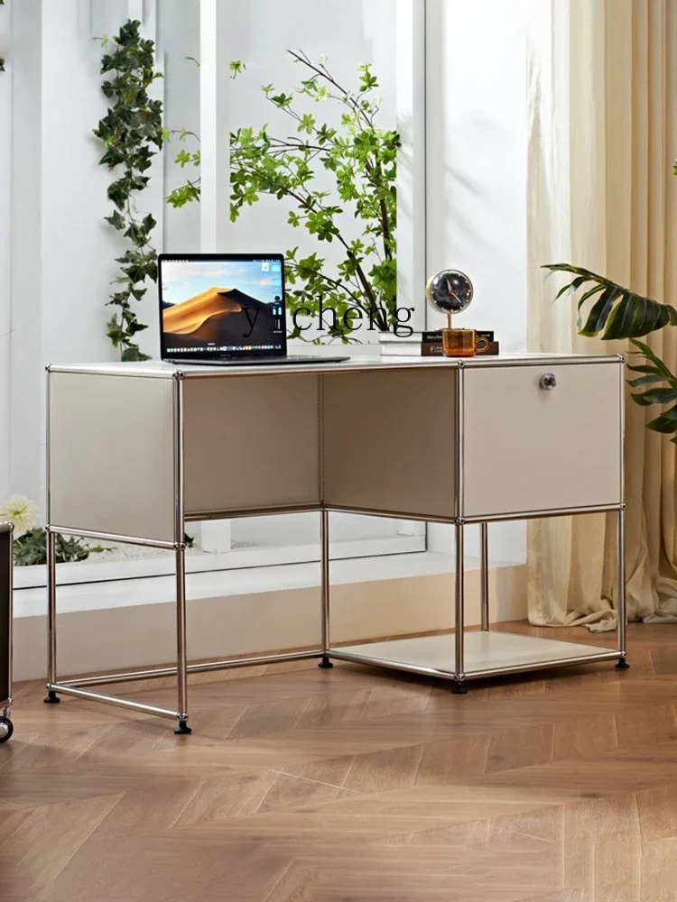 

TQH stainless steel computer desk medieval desk dresser chest integrated modern simple bedroom home