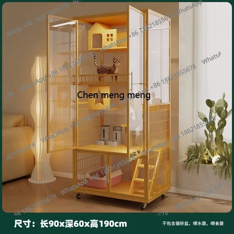 X Large cat cage household cat nest panoramic cat villa glass large luxury space indoor