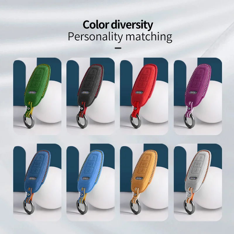 New suede Car Key protection shell For Audi A3 A6 A7 A8 C8 D5 Q4 Q5 Q7 Q8 S6 S8 S7 C8 RS E-tron GT auto key case accessories