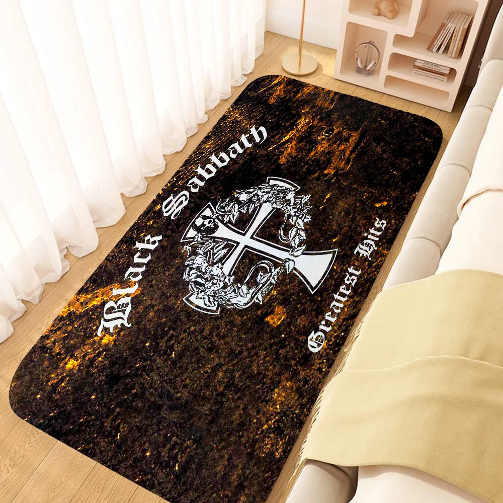 Black Sabbath Carpet for Bathroom Rug Mat Things to the Room Decoration Items Custom Customized Welcome Offers Kitchen Rugs Home