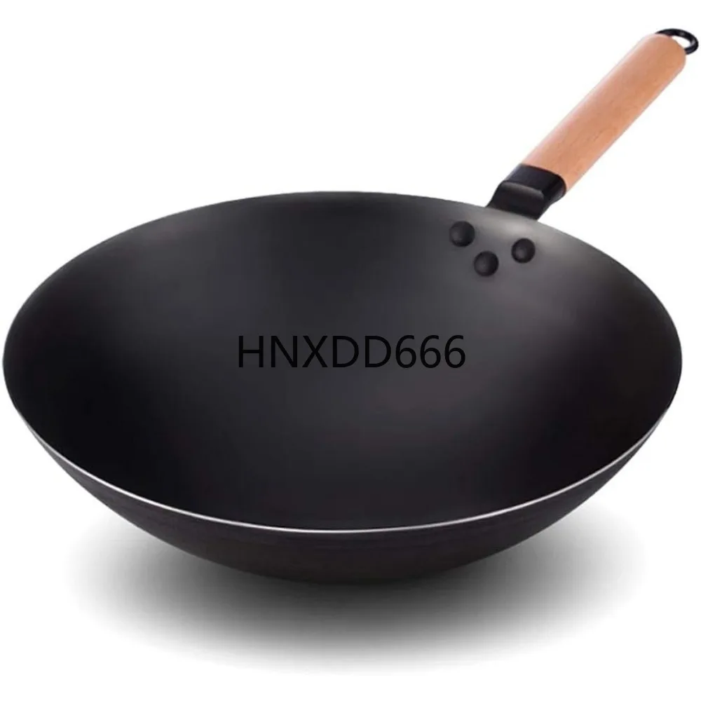 

Iron Wok Traditional Handmade Iron Wok Non-stick Pan Non-coating Gas Cooker Cookware Wok Cookware Pan Kitchen Tools