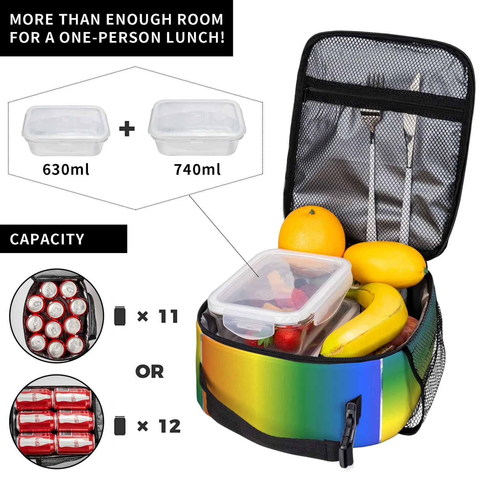 Travel or office food lunch bag suitable for work lunch box outdoor picnic tote bag design cooler bag personalized customization
