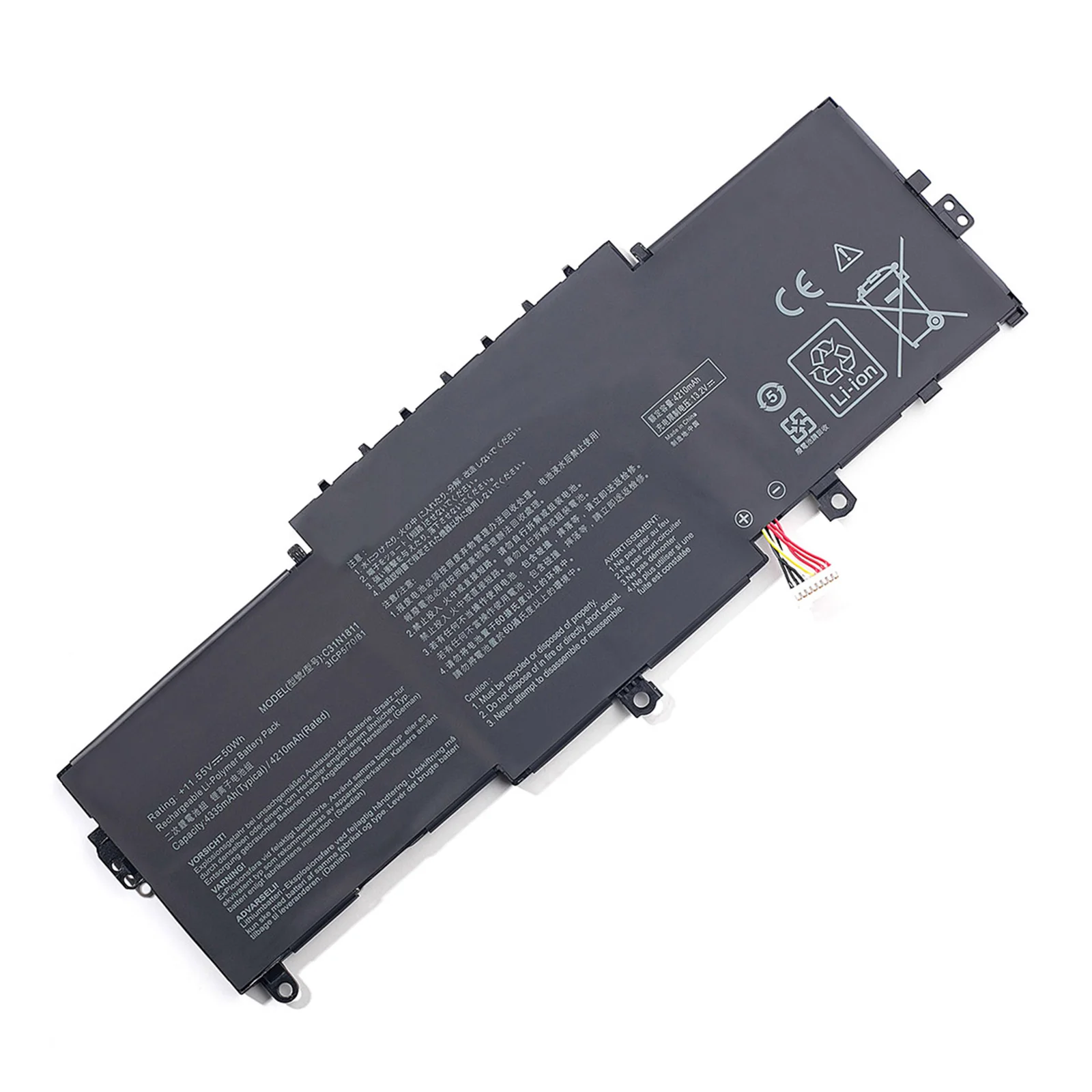 Bateria do portátil BVBH C31N1811 para ASUS, BX433FN, UX433FN-2S, ZenBook 14, UX433F, UX433FA-A5046R, 0B200-03080000, 4335mAh