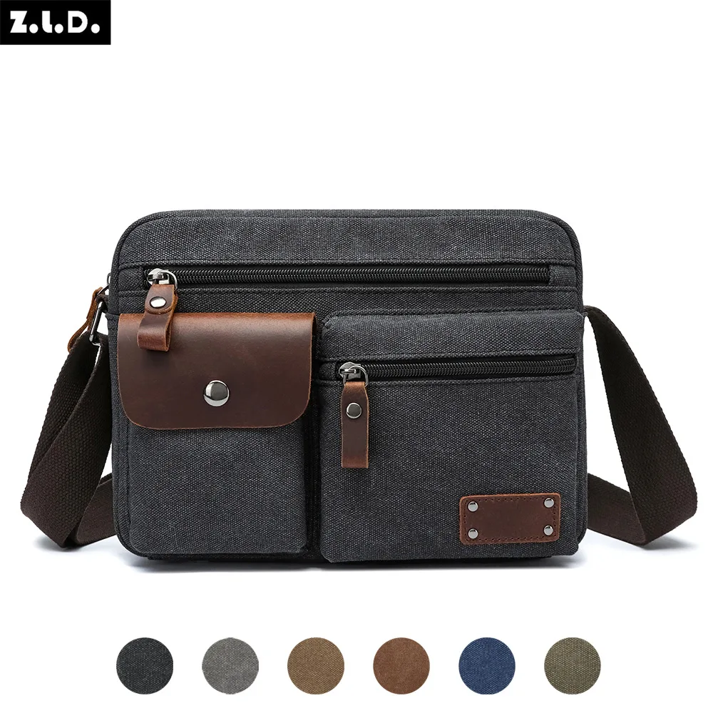 

Мужской объемный квадратный рюкзак через плечо, прочная классическая холщовая сумка с несколькими карманами, большая вместительная дорожная сумка на одно плечо