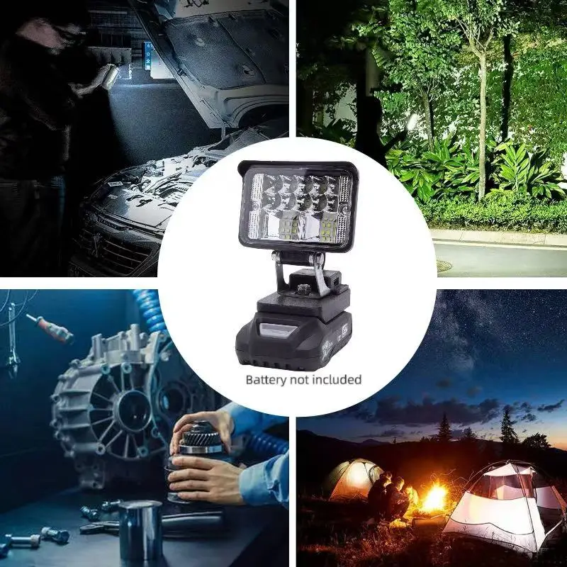 

Светодиодный рабочий светильник, портативный фонарь с USB C-типом для Aldi Ferrex Activ Energy, 20 В, фонарь с аккумулятором (без батареи)