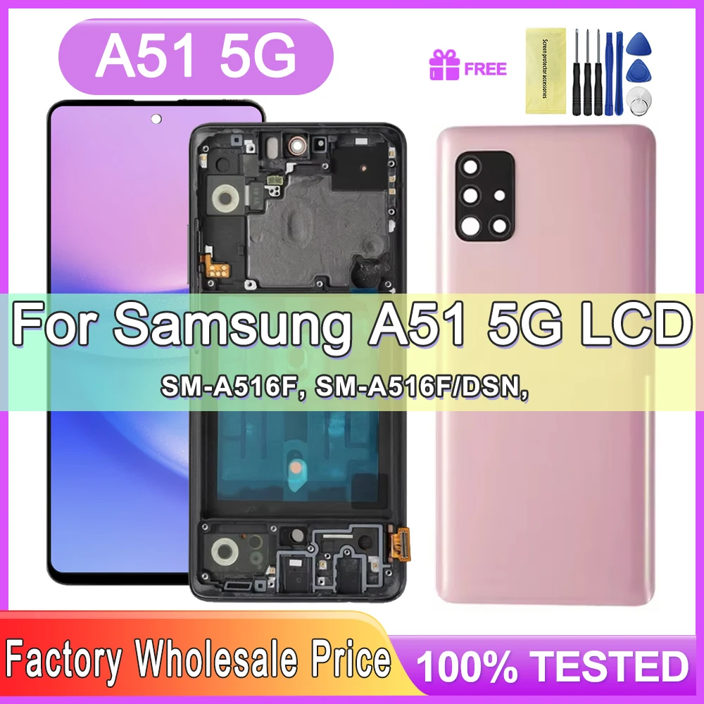 For Samsung Galaxy A51 5G A516 SM-A516F A516N A516B A516U Lcd Display Touch Screen Digitizer Assembly Replacement